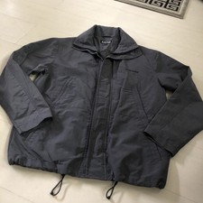 Kickers Mens Blue Grey Smart Windbreaker Jacket Sz S Hood In Collar 