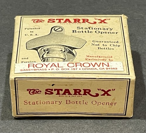 Vintage The Starr “X” Royal Crown Cola Soda Stationary Bottle Opener W/Box - Picture 10 of 10
