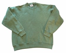 Vintage 90  s Lee Blank Green Crewneck Sweatshirt Faded Size Medium