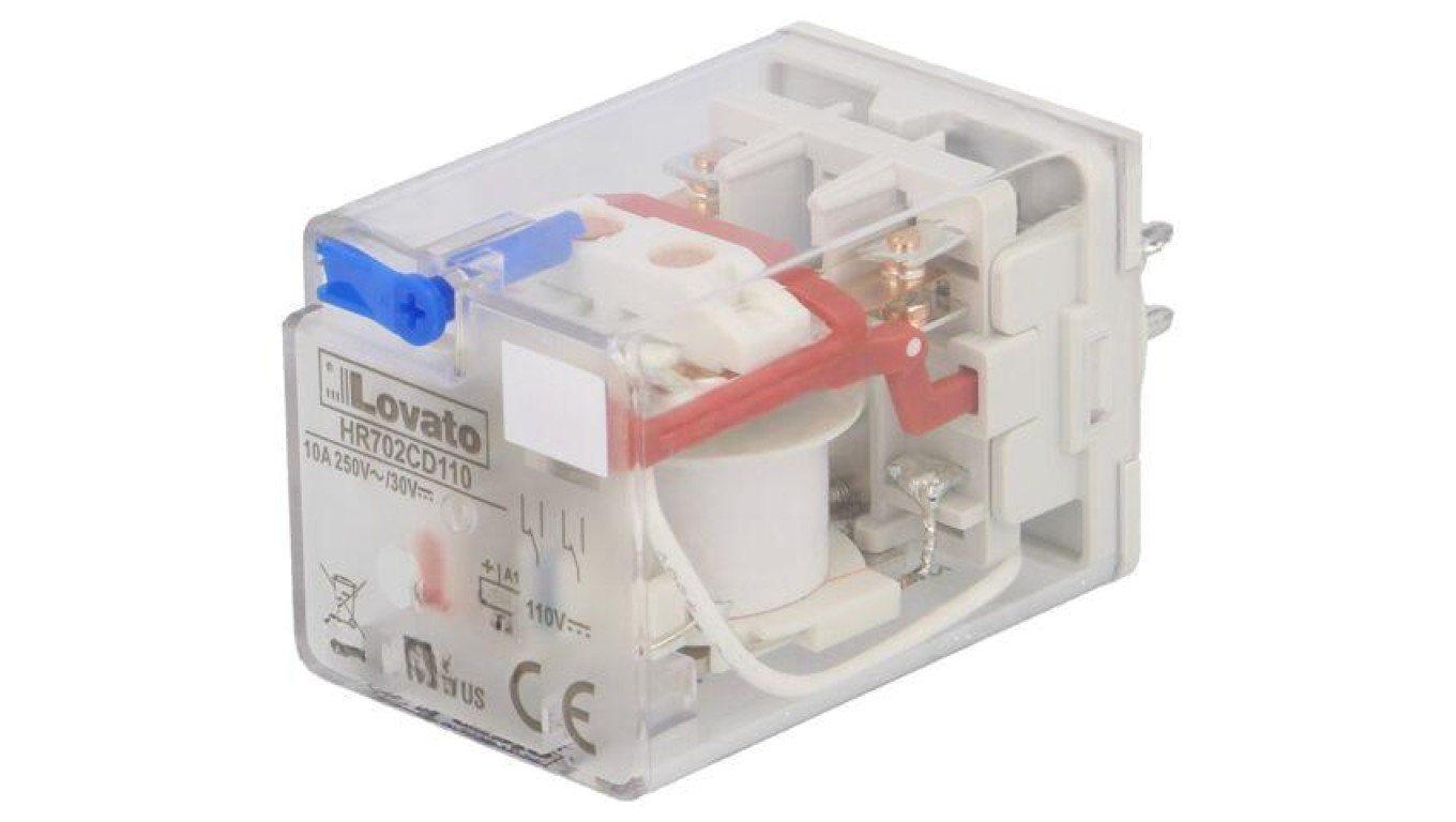 Electromagnetic Relay, DPDT, Coil: 110VDC HR702CD110