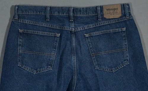 WD01417 AMAZING ***WRANGLER*** AUTHENTICS STRAIGHT LEG JEANS 37X30 (msr 38"x30") - Picture 4 of 6
