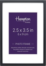 Hampton Frames Photo Frame MADRID M138B23 | 2.5x3.5in (6x9cm), Matt Black, Narr