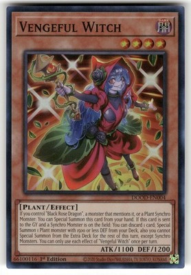 Vengeful Witch DOOD-EN004 Super Rare Doom of Dimensions Yu-Gi-Oh Near Mint