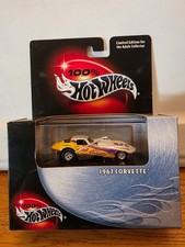 Hot Wheels 100 1967 Chevy Corvette Pro Street Black Box Collectible Diecast Car