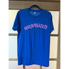 Vintage 80s HULK HOGAN HULKASIZED LOGO WWF PRO WRESTLING t-shirt Size XL