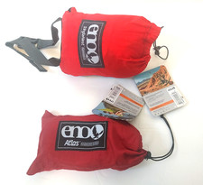 ENO Single Nest Hammock Red/ Black Camping Ba...