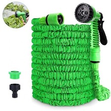 Expandable Garden Hose Pipe Anti Kink With 7 Function Water Spray Gun Magic Hose