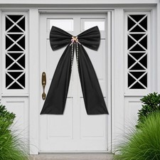 Large Satin Black Bow Decoration Giant Oversized Wall Decor Party Home