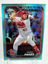 Pedro Pages 2024 Topps Chrome Aqua Refractor /199 Cardinals