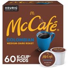 McCafe Colombian Medium Dark Roast K Cup Pods 60 Count Recyclable Coffee