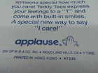 Vtg 86 Applause Teddy Tees "All American Teddy" Small Shirt For Small Teddy Bear — photo 3