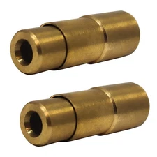 JACO Bike Presta Valve Tire Air Chuck - 1/4" NPT (Pack of 2) (Open Flow) Brass