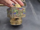 Vintage Chinese Brass Cloisonné Enamel Smoking Set Ashtray Tobacciana. MG — photo 4