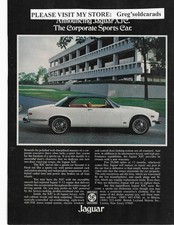 Original 1975 Jaguar XJC vintage print ad: "The Corporate Sports Car."