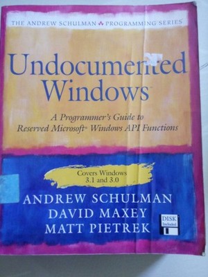 Undocumented Windows: A Programmers Guide to Reserved Microsoft Windows Api ...