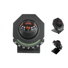 2-in-1 Car Compass & Inclinometer, Luminous, 180° Adjustable, English Dial