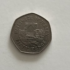 2005 Bailiwick of Jersey 50p Coin Fifty Pence - Grosnez Castle - circulated