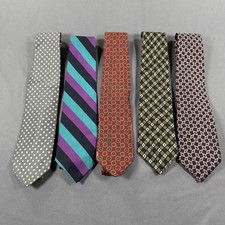 Lot of 5 Brooks Brothers Men  s Ties   100 Silk, Made in USA, Assorted Patterns