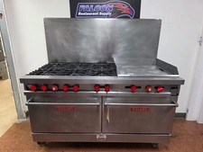 Used Vulcan 60-FTL 6 Burner NG Range with 24" Griddle and 2 Ovens