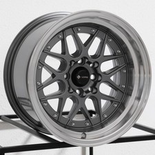 15x9 Vors Vr7 4x1004x114.3 0 Gun Metal Wheels Rims Set4 73.1
