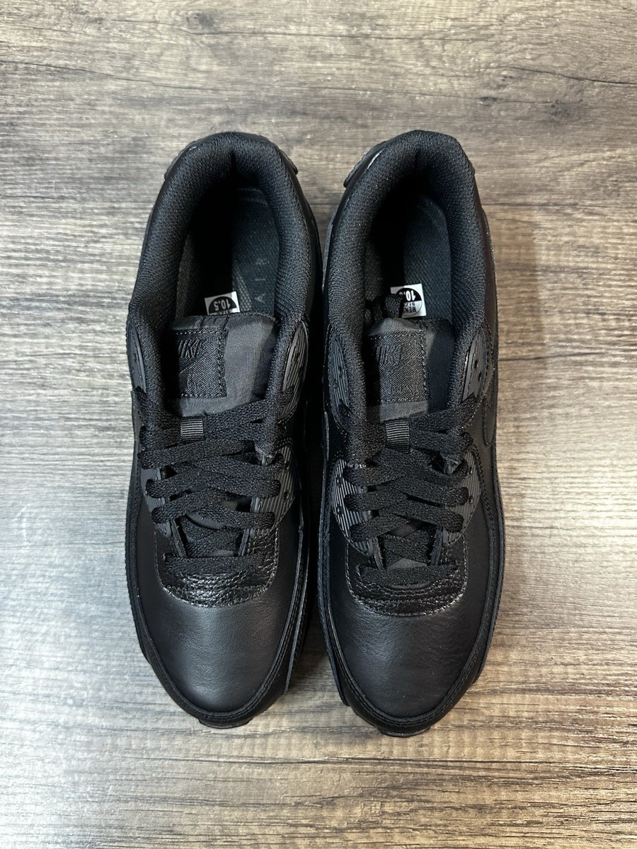 Nike Air Max 90 Leather Triple Black CZ5594-001 Men's Size 11 | eBay