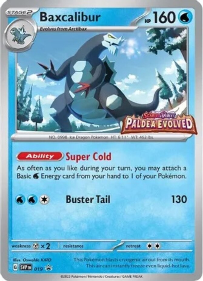 1x Baxcalibur - SVP019 - Holo - SVP Black Star Promos (Prerelease) Lightly Playe