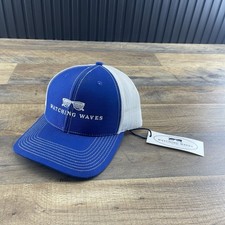 Watching Waves Richardson 112 Adjustable Royal Blue White Custom Cap Trucker Hat