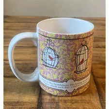 DaySpring Mug Tea Coffee 2011 Great is His Faithfulness Bird 4" Tall Mint 47691