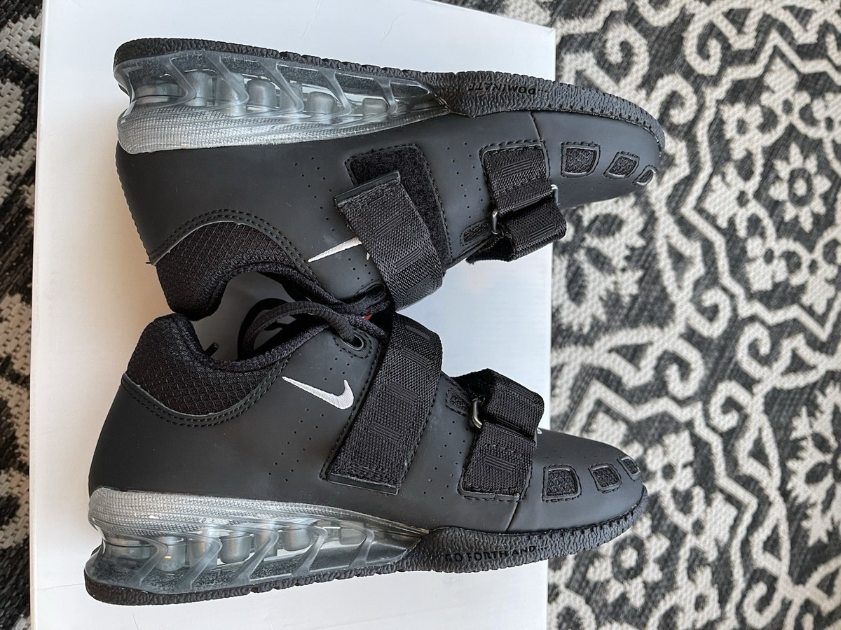 NWOB Nike Womens Romaleos 2 Black/Silver Weightlifting Shoes Size