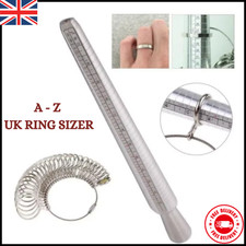 FINGER RING SIZER MEASURE GAUGE BRITISH UK A-Z SIZES FOR MEN & WOMEN REUSABLE
