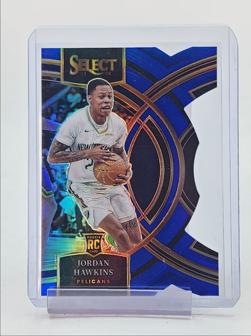 JORDAN HAWKINS 2023-24 SELECT PREMIER ROOKIE BLUE PRIZM DIE CUT RC /249 Q0232