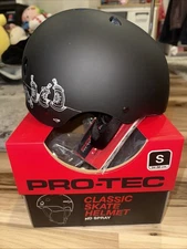Pro-tec BRAND NEW Classic Skate Helmet New Deal Black Spray Size Small