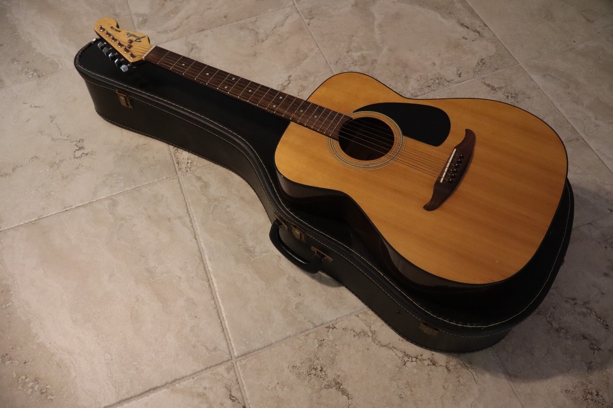 Fender Avalon Natural Vintage Acoustic Guitar-With Hard Case as