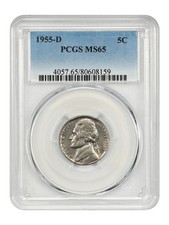 1955-D 5C PCGS MS65 - Jefferson Nickel