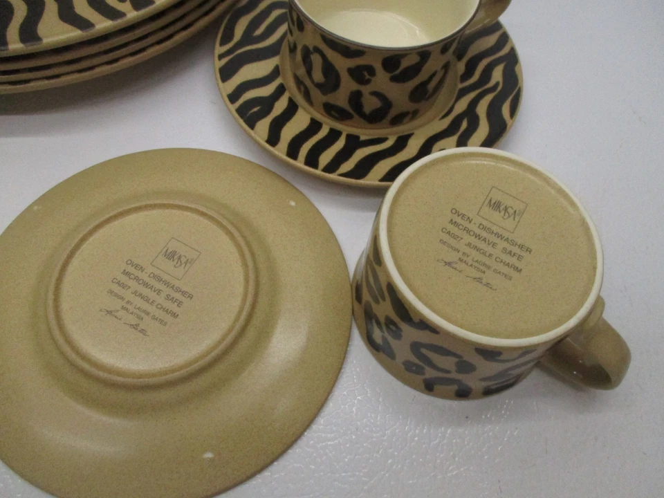 RARE MIKASA "JUNGLE CHARM" (25) Piece Dinner Set  Service For 5 Malaysia - Image 3 of 4