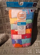 New-Wonder Nation 100 Cotton 14 Pack Tag Free Hipster Panties-Size 18