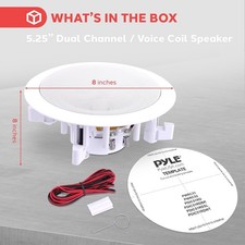 Pyle PDIC1661RD 6.5 Inch 200 Watt In Ceiling Wall 2 Way Speaker System Pair