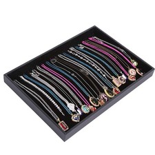 Black Velvet Stackable 20 Hooks Necklace Jewelry Tray Showcase Display Organi...