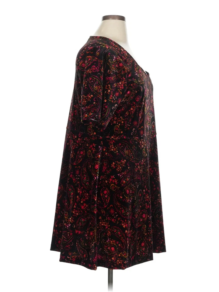 Isaac Mizrahi ¡EN VIVO! Vestido informal negro XL Petites para mujer Foto 3 de 4