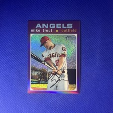 2020 Topps Heritage - Mike Trout #THC-466 Chrome Purple Refractor