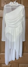 Weissman Dance Costume 12994 Bruises Size MC Girls White