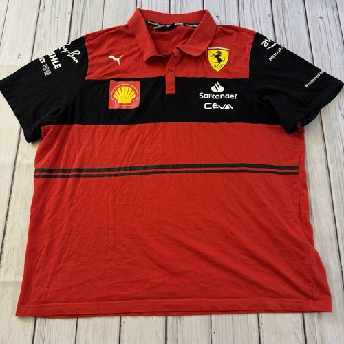 Puma Scuderia Ferrari F1 2022 Team Polo shirt in Red And Black Size 2XL Men’s