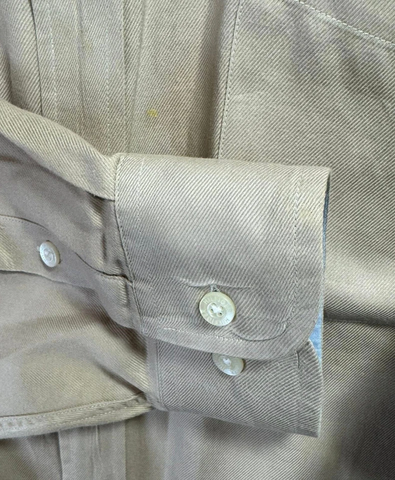 Camisa de vestir Tommy Hilfiger de manga larga para hombre - Talla: XL - Color: tostado Foto 3 de 4