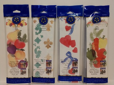 Vintage NEW Plaid Mini Decorator Blocks Lot of 4 Sets ~Stamping Pattern Sheets  