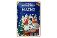 Blechschild WeihnachtsgrüßE Mainz Geschenk Fest Deko Schild 12X18 Cm