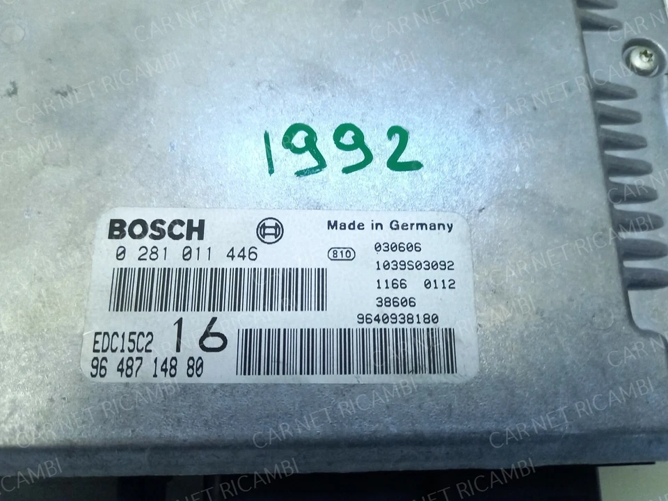 0281011446 BOSCH EDC15C2 9648714880 CENTRALINA MOTORE PEUGEOT 406 2.2 HDI 98 KW - Immagine 3 di 4