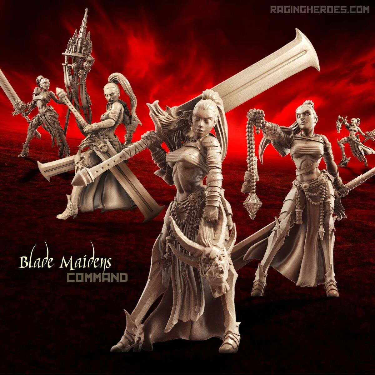 Blade Maidens-COMMAND-Raging Heroes-Sisters of Battle Squad Sororitas  Canoness