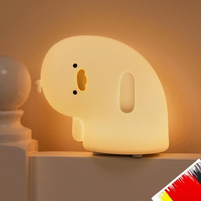 Cute Yellow Duck Night Light USB Rechargeable 1200mAh Touch Sensor Silicone Lamp