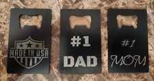 Custom Engraved Bottle Opener Credit Card Sized black, 1 ct