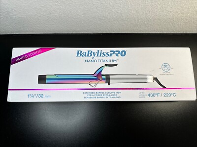 BabylissPro Nano Titanium Extended Barrel  1 1/4'' 32mm Curling Iron Limited